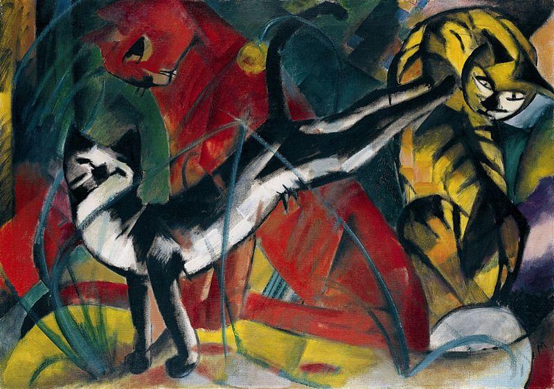 Franz Marc Three cats France oil painting art